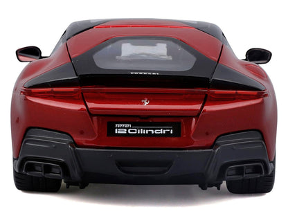 Ferrari 12Cilindri Red Metallic with Black Top "Race + Play" Series 1/24 Diecast Model Car by Bburago by Bburago