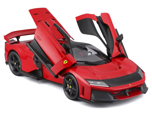Ferrari F80 Red with Black Top "Race + Play" Series 1/24 Diecast Model Car by Bburago by Bburago