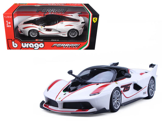 Ferrari Racing FXX-K #75 White 1/24 Diecast Model Car by Bburago by Bburago