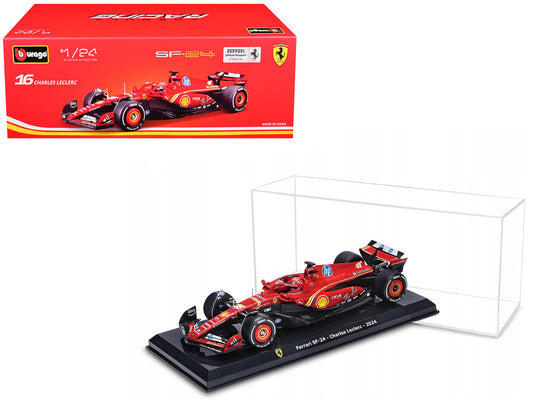 Ferrari SF-24 #16 Charles Leclerc Formula One F1 World Championship (2024) "Formula Racing" Series 1/24 Diecast Model Car by Bburago by Bburago