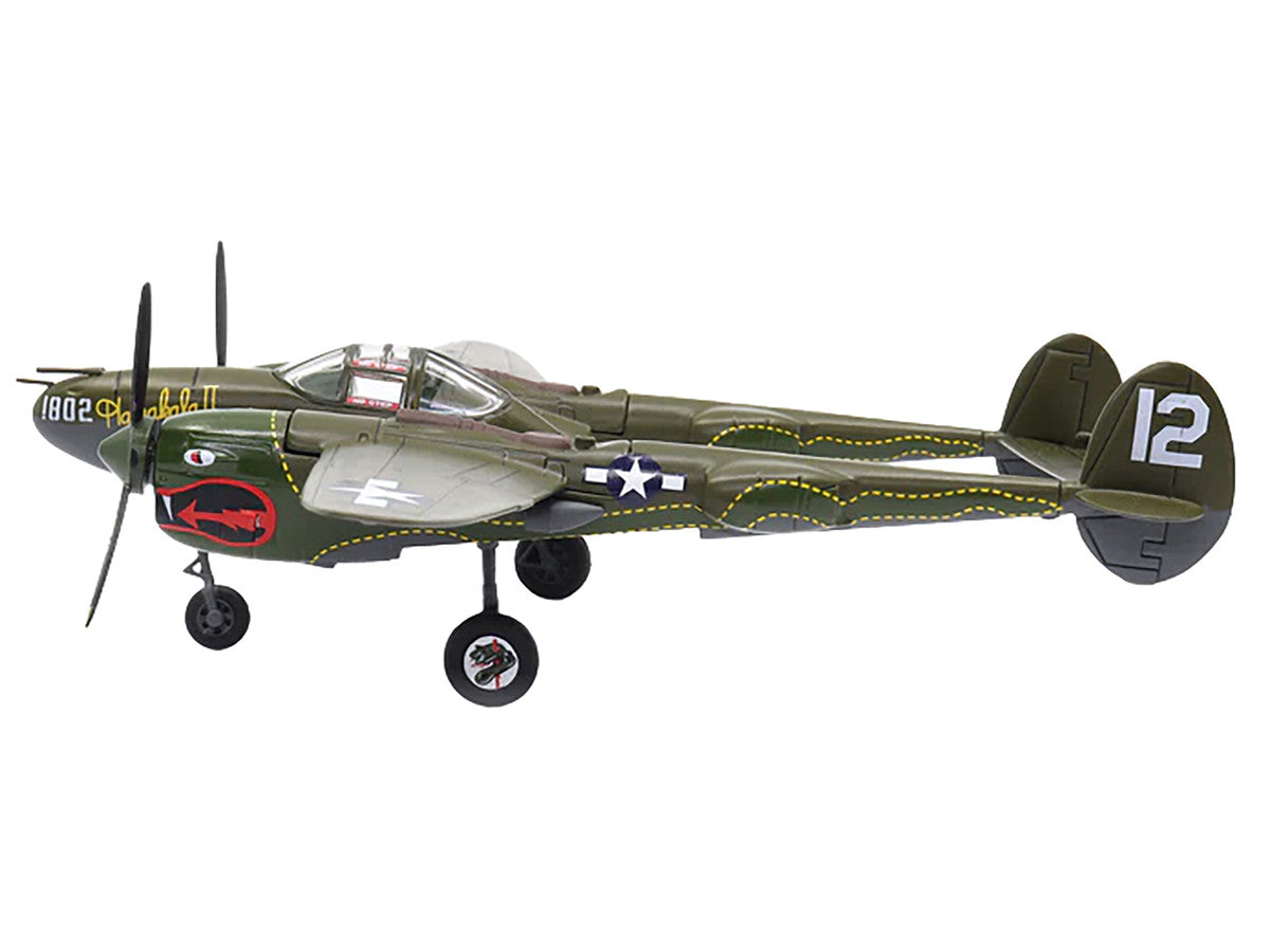 Lockheed P-38 Lightning Fighter Aircraft "Haleakala II 80th FG 459th FS Twin Dragons" (1944) United States Army Air Forces 1/72 Diecast Model by Militaria Die Cast by Militaria Die Cast
