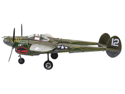 Lockheed P-38 Lightning Fighter Aircraft "Haleakala II 80th FG 459th FS Twin Dragons" (1944) United States Army Air Forces 1/72 Diecast Model by Militaria Die Cast by Militaria Die Cast