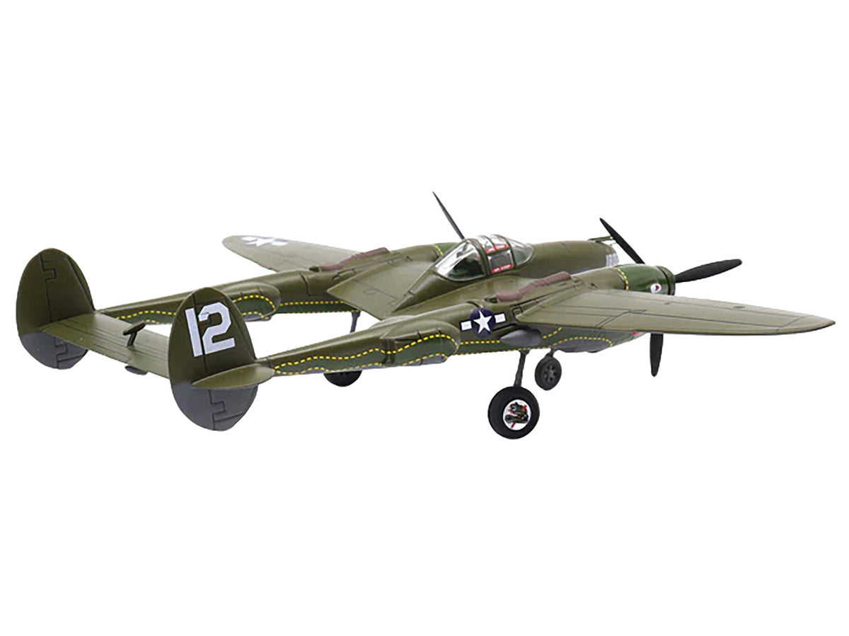 Lockheed P-38 Lightning Fighter Aircraft "Haleakala II 80th FG 459th FS Twin Dragons" (1944) United States Army Air Forces 1/72 Diecast Model by Militaria Die Cast by Militaria Die Cast