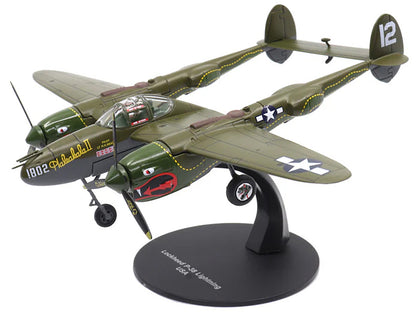 Lockheed P-38 Lightning Fighter Aircraft "Haleakala II 80th FG 459th FS Twin Dragons" (1944) United States Army Air Forces 1/72 Diecast Model by Militaria Die Cast by Militaria Die Cast