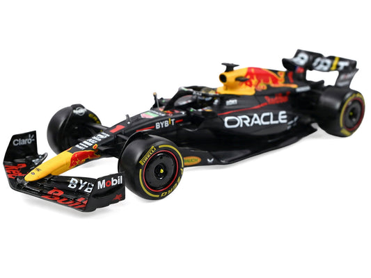 Red Bull Racing RB19 #1 Max Verstappen "Oracle" Winner Formula One F1 Championship "Drivers' Champion" (2023) with Display Case 1/24 Diecast Model Car by Bburago by Bburago