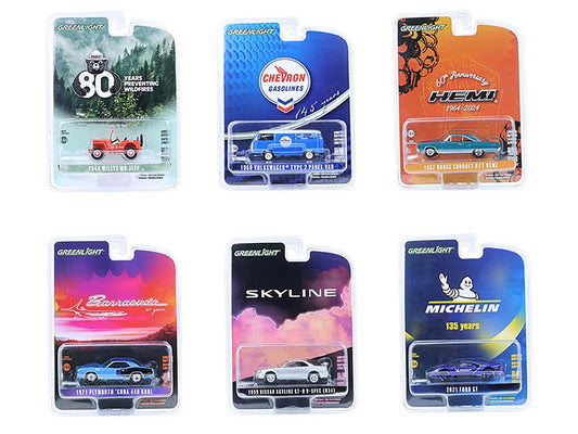 "Anniversary Collection" Set of 6 pieces Series 17 1/64 Diecast Model Cars by Greenlight by Greenlight