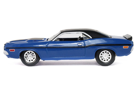 1970 Dodge Challenger Blue with Black Top "America 250 Edition" "Anniversary Collection" Series 18 1/64 Diecast Model Car by Greenlight by Greenlight