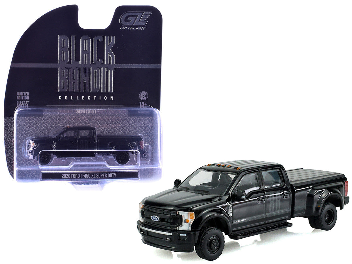 2020 Ford F-450 XL Super Duty Pickup Truck Black "Black Bandit" Series 31 1/64 Diecast Model Car by Greenlight by Greenlight