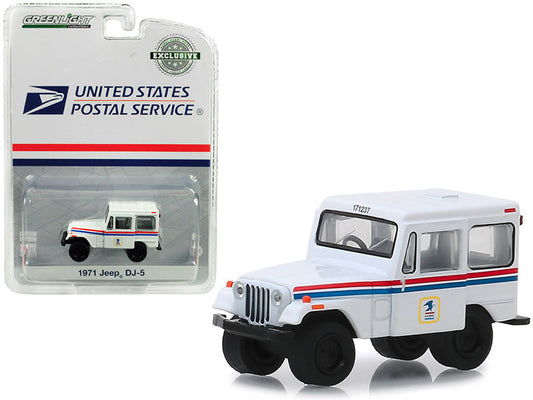 1971 Jeep DJ-5 White "United States Postal Service" (USPS) "Hobby Exclusive" 1/64 Diecast Model Car by Greenlight by Greenlight