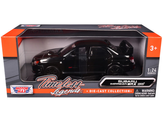 Subaru Impreza WRX STi Black 1/24 Diecast Model Car by Motormax by Motormax