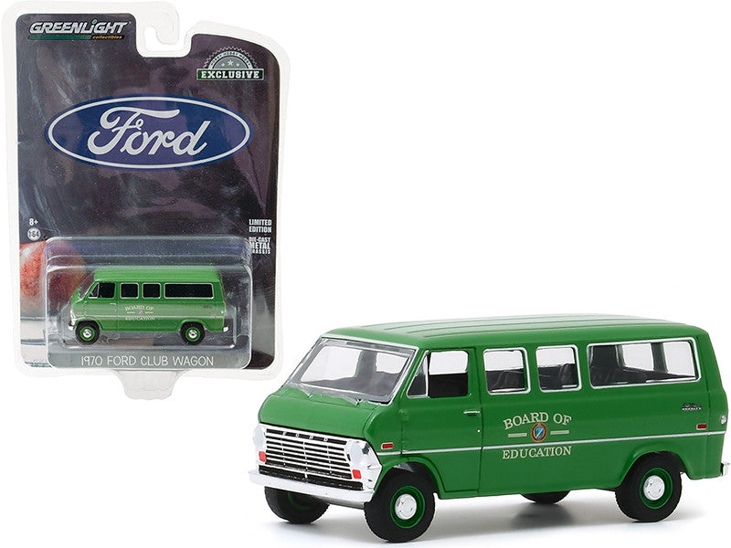 1970 Ford Club Wagon Van Green "Board of Education" "Hobby Exclusive" 1/64 Diecast Model by Greenlight by Greenlight