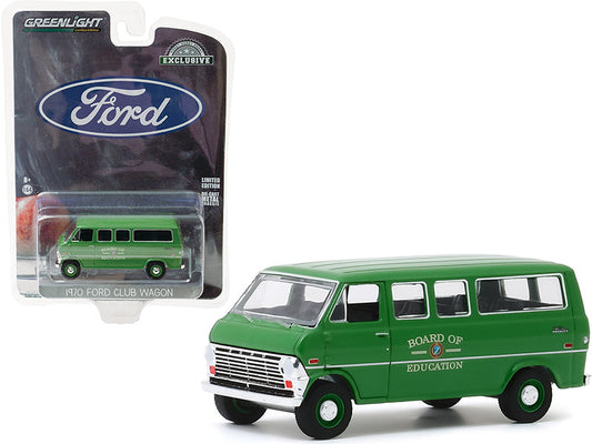 1970 Ford Club Wagon Van Green "Board of Education" "Hobby Exclusive" 1/64 Diecast Model by Greenlight by Greenlight