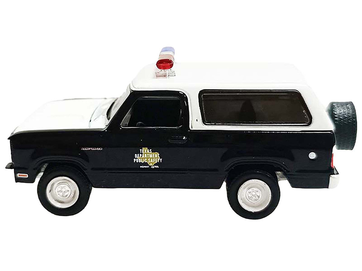 1978 Dodge Ramcharger Police Vehicle "Texas Department of Public Safety Highway Patrol" Black with White Hood and Top "Hobby Exclusive" Series 1/64 Diecast Model Car by Greenlight by Greenlight