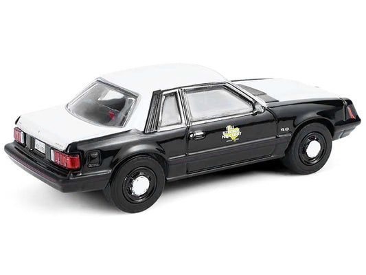 1982 Ford Mustang SSP "Texas Department of Public Safety Highway Patrol" Black with White Hood and Top "Hobby Exclusive" Series 1/64 Diecast Model Car by Greenlight by Greenlight