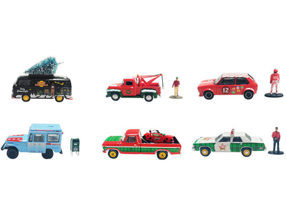 "Christmas 2025 Limited Edition" Set of 6 Cars 1/64 Diecast Model Cars by Greenlight by Greenlight