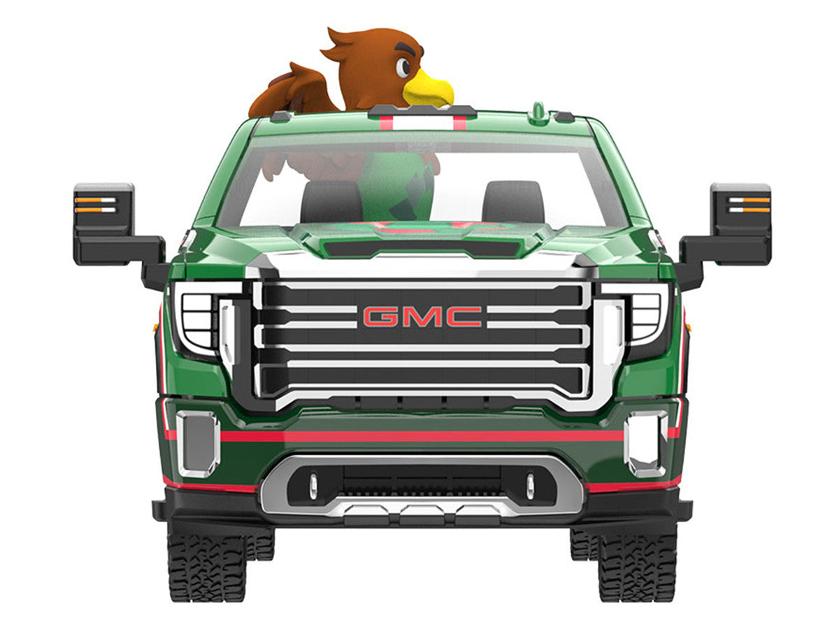 2022 GMC Sierra 3500 HD Pickup Truck Green with Mexican Soccer Graphics with Eagle Figure "International Soccer Celebration '26" Series 1/64 Diecast Model Car by Greenlight by Greenlight