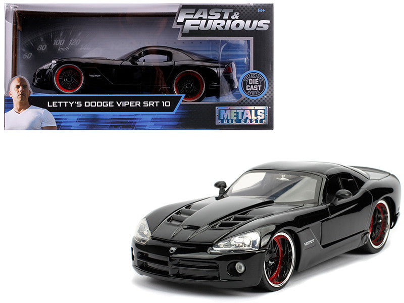 Letty's Dodge Viper SRT 10 Black "Fast & Furious" Movie 1/24 Diecast Model Car by Jada by Jada