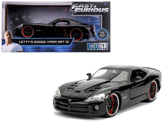 Letty's Dodge Viper SRT 10 Black "Fast & Furious" Movie 1/24 Diecast Model Car by Jada by Jada