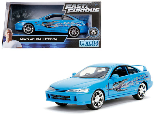 Mia's Acura Integra RHD (Right Hand Drive) Blue "The Fast and the Furious" Movie 1/24 Diecast Model Car by Jada by Jada
