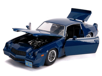 Billy's Chevrolet Camaro Z28 Dark Blue with Collectible Coin "Stranger Things" (2016) TV Series 1/24 Diecast Model Car by Jada by Jada