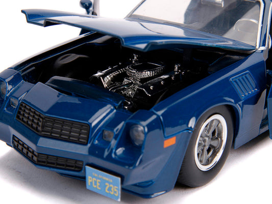 Billy's Chevrolet Camaro Z28 Dark Blue with Collectible Coin "Stranger Things" (2016) TV Series 1/24 Diecast Model Car by Jada by Jada