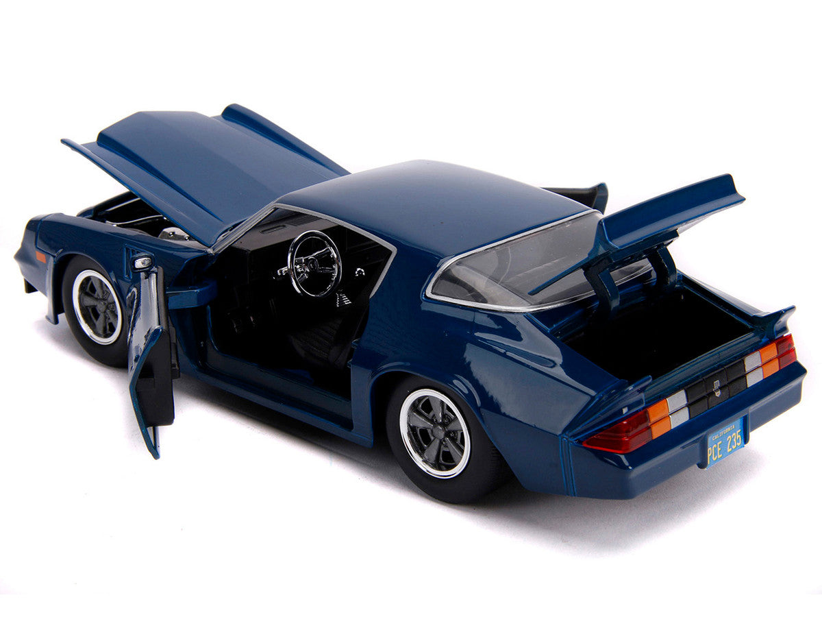 Billy's Chevrolet Camaro Z28 Dark Blue with Collectible Coin "Stranger Things" (2016) TV Series 1/24 Diecast Model Car by Jada by Jada