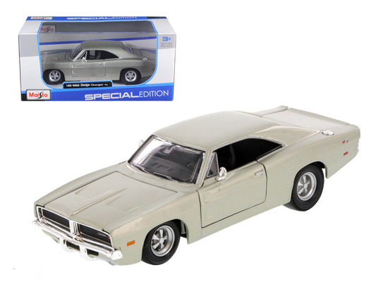 1969 Dodge Charger R/T Hemi Silver 1/25 Diecast Car Model by Maisto by Maisto