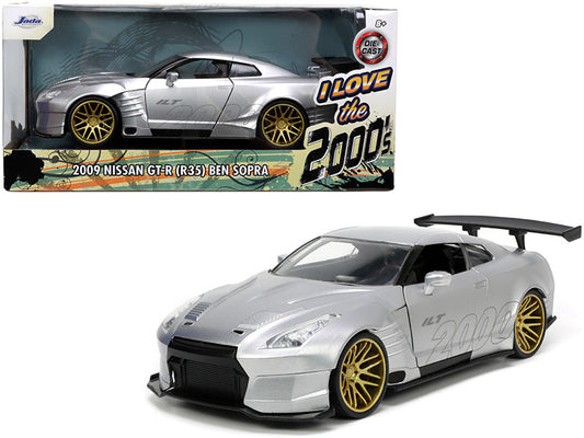 2009 Nissan GT-R (R35) Ben Sopra Silver "I Love the 2000's" Series 1/24 Diecast Model Car by Jada by Jada
