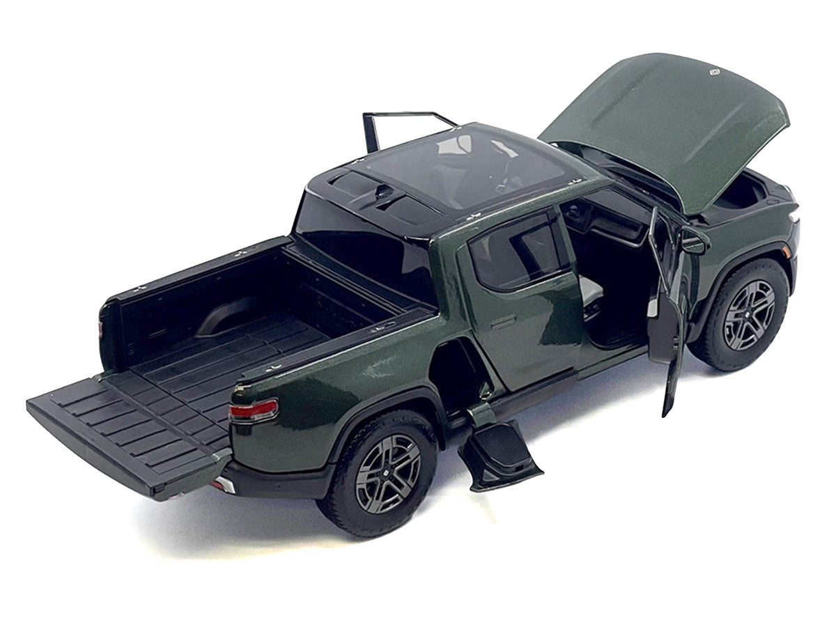 Rivian R1T Pickup Truck Dark Green Metallic with Sunroof "Special Edition" Series 1/18 Diecast Model Car by Maisto by Maisto