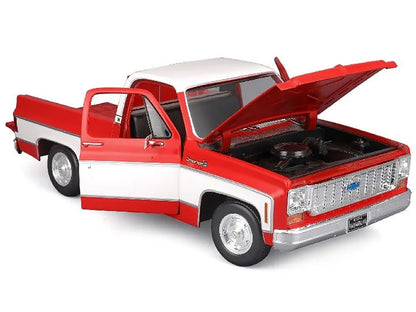 1974 Chevrolet C10 Cheyenne Super Pickup Truck Red and White "Special Edition" Series 1/18 Diecast Model Car by Maisto by Maisto