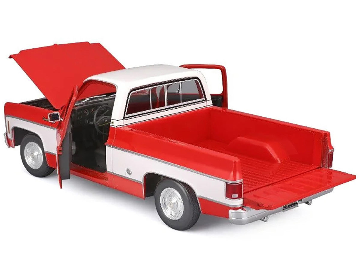 1974 Chevrolet C10 Cheyenne Super Pickup Truck Red and White "Special Edition" Series 1/18 Diecast Model Car by Maisto by Maisto