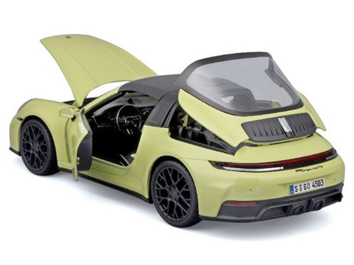 Porsche 911 Targa 4 GTS (992.2) Yellow with Black Top "Special Edition" Series 1/18 Diecast Model Car by Maisto by Maisto