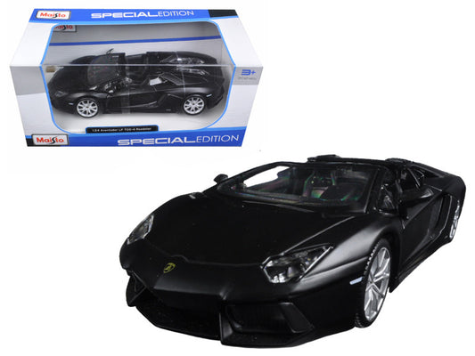 Lamborghini Aventador LP 700-4 Roadster Matt Black 1/24 Diecast Model Car by Maisto by Maisto