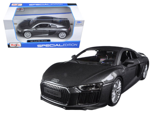 Audi R8 V10 Plus Gray Metallic "Special Edition" 1/24 Diecast Model Car by Maisto by Maisto