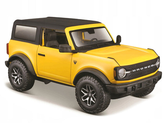 2021 Ford Bronco Badlands Yellow with Black Top "Special Edition" 1/24 Diecast Model Car by Maisto by Maisto