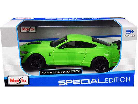 2020 Ford Mustang Shelby GT500 Bright Green 1/24 Diecast Model Car by Maisto by Maisto