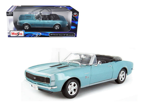 1967 Chevrolet Camaro SS 396 Convertible Turquoise 1/18 Diecast Model Car by Maisto by Maisto