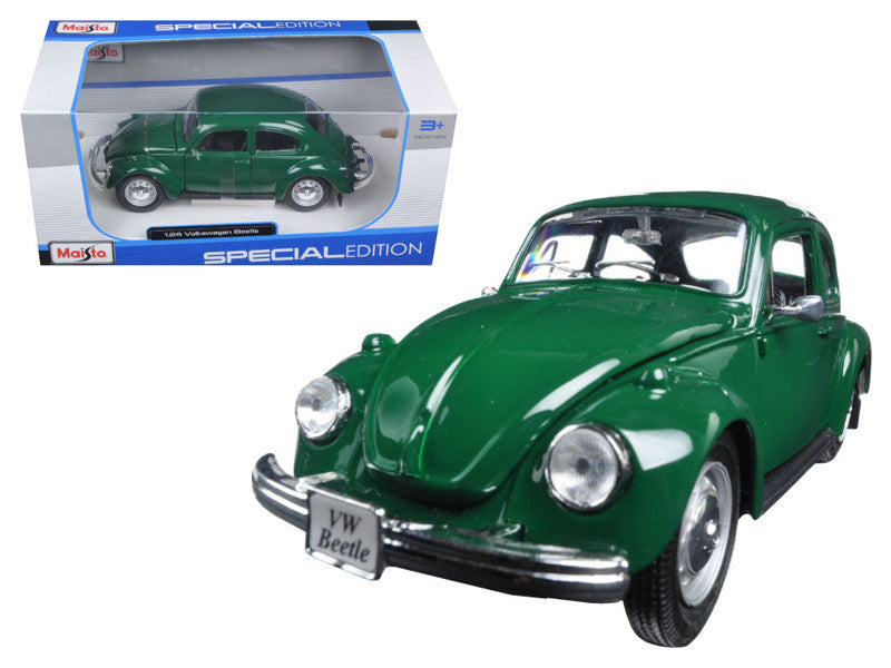 1973 Volkswagen Beetle Green 1/24 Diecast Model Car by Maisto by Maisto