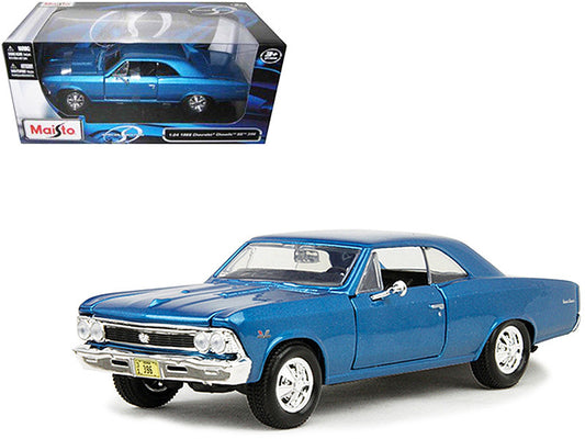 1966 Chevrolet Chevelle SS 396 Blue Metallic 1/24 Diecast Model Car by Maisto by Maisto