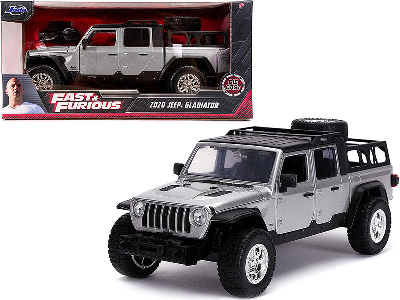 2020 Jeep Gladiator Pickup Truck Silver with Black Top "Fast & Furious" Series 1/24 Diecast Model Car by Jada by Jada