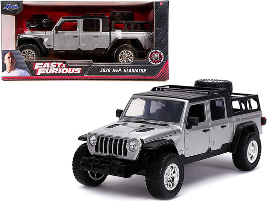 2020 Jeep Gladiator Pickup Truck Silver with Black Top "Fast & Furious" Series 1/24 Diecast Model Car by Jada by Jada