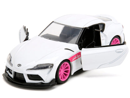 2020 Toyota Supra White Metallic with Pink Wheels "Pink Slips" Series 1/32 Diecast Model Car by Jada by Jada