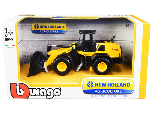 New Holland W170D Wheel Loader Yellow and Black "New Holland Agriculture" Series 1/50 Diecast Model by Bburago by Bburago