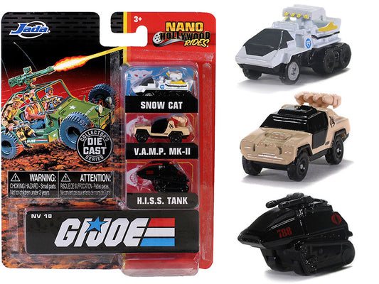 "G.I. Joe" 3 piece Set "Nano Hollywood Rides" Diecast Models by Jada by Jada