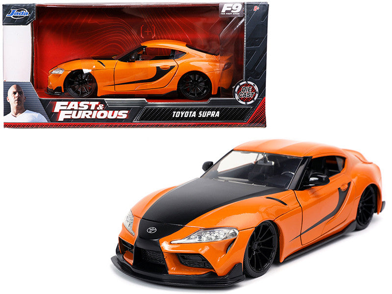 Toyota Supra Orange with Black Stripes "Fast & Furious 9 F9" (2021) Movie 1/24 Diecast Model Car by Jada by Jada