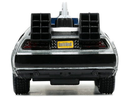 DeLorean DMC (Time Machine) Brushed Metal "Back to the Future Part III" (1990) Movie "Hollywood Rides" Series 1/32 Diecast Model Car by Jada by Jada
