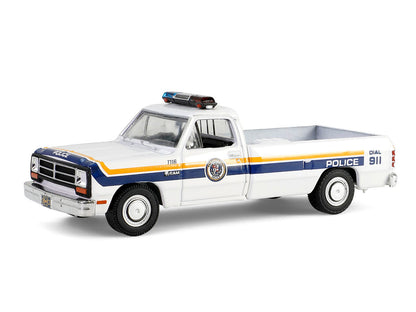 1990 Dodge Ram D250 Pickup Truck "Philadelphia PA Police Department" White with Stripes and Utility Trailer "Hot Pursuit Hitch & Tow" Series 1 1/64 Diecast Model Cars by Greenlight by Greenlight