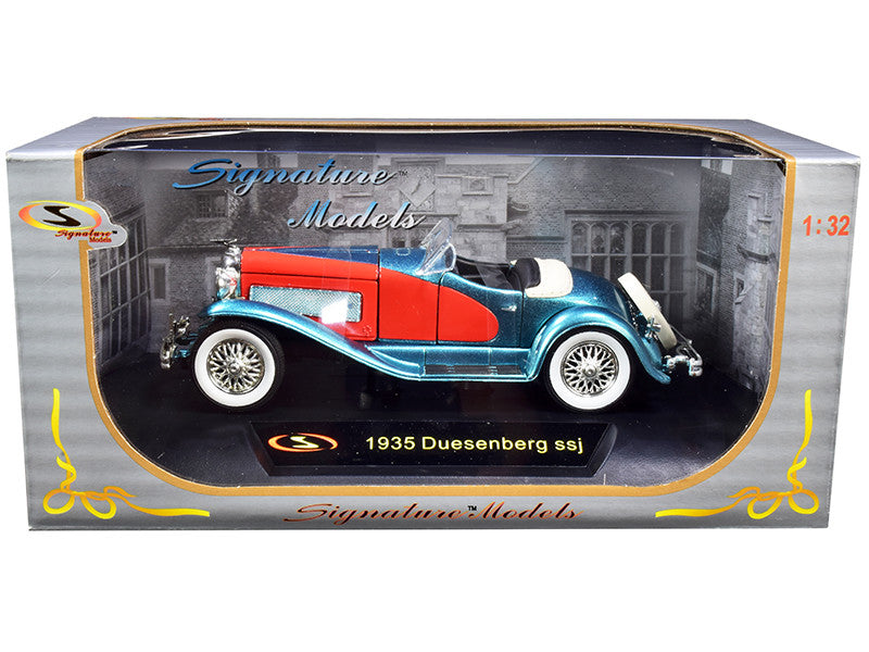 1935 Duesenberg SSJ Convertible Blue and Red 1/32 Diecast Model Car by Signature Models by Signature Models