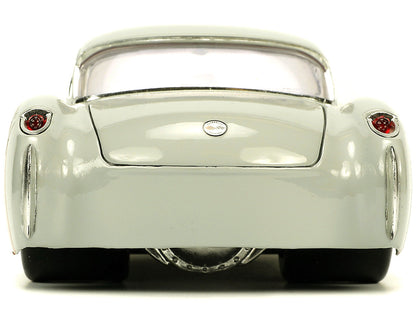 1957 Chevrolet Corvette Beige with Pink Interior with Bugs Bunny Figure "Looney Tunes" "Hollywood Rides" Series 1/24 Diecast Model Car by Jada by Jada
