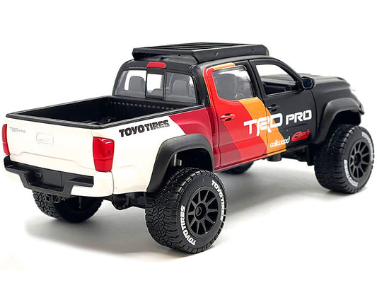 2023 Toyota Tacoma TRD PRO Off Road Pickup Truck Matt Black with Graphics and Roofrack "Maisto Design" Series 1/27 Diecast Model Car by Maisto by Maisto